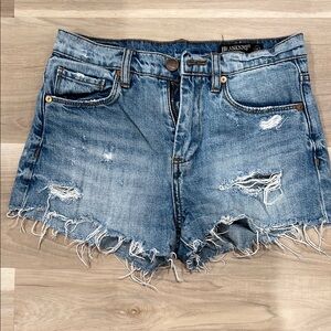 Blank NYC Women's Distressed Denim Shorts - Blue